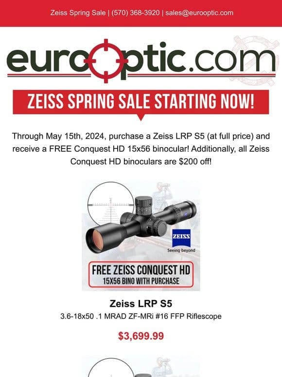Zeiss’ Spring Sale is Starting Now!