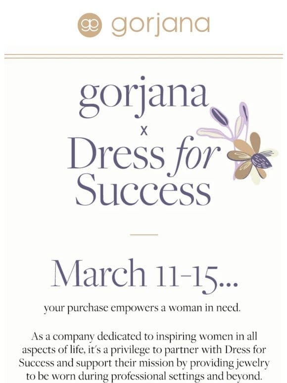 gorjana x Dress for Success