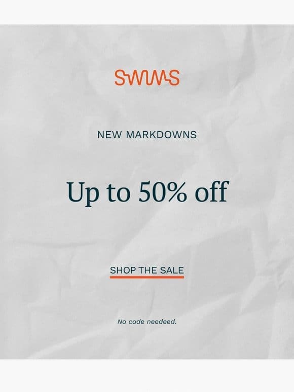 have you shopped our NEW Markdowns?