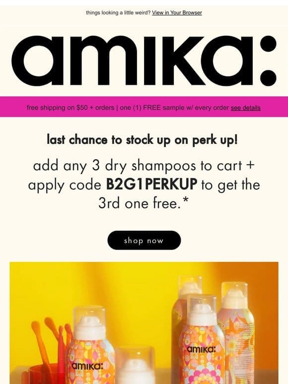 last chance to get a   perk up