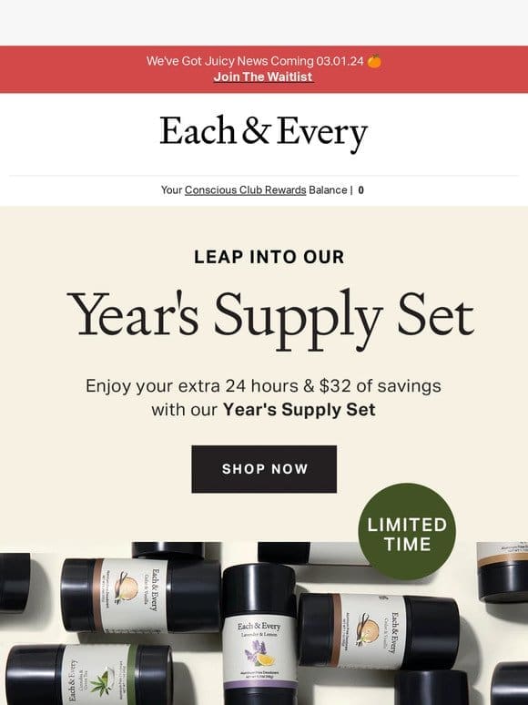 leap year’s supply set