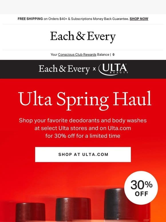 shop us at the Ulta spring haul