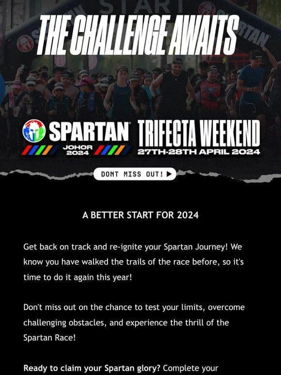 ⏰ Don’t Miss Out! Your Spartan Race Awaits!