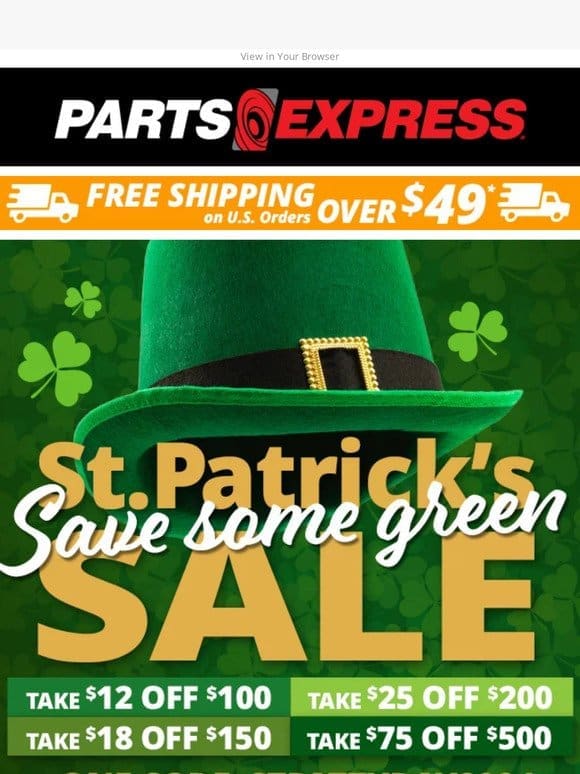 ☘️ Luck is on your side— take up to $75 OFF ☘️