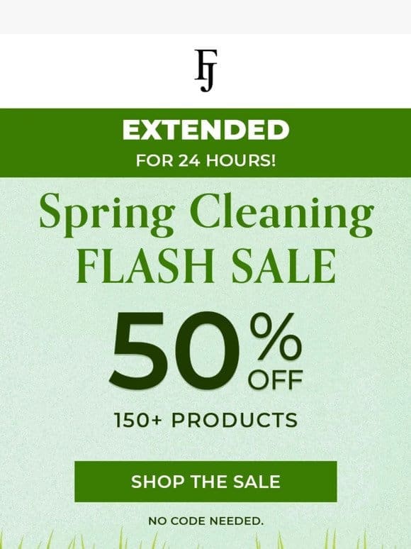 ⚠️ EXTENDED: 50% off!