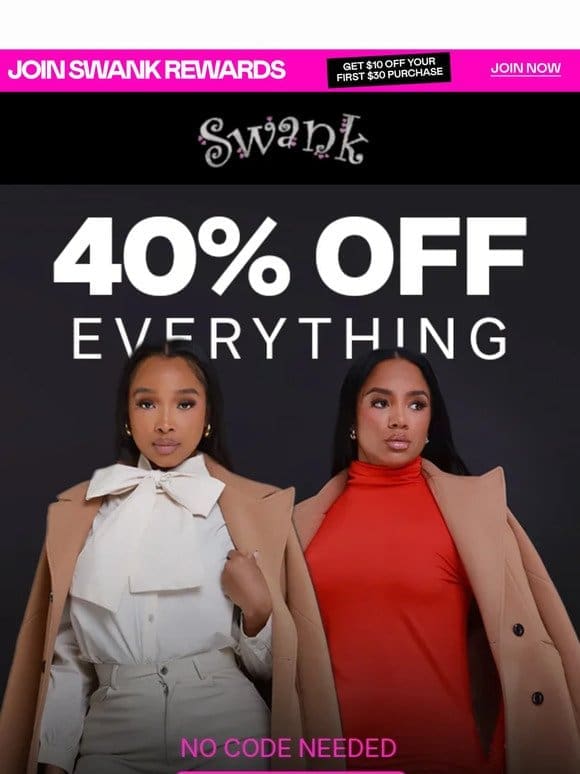 ⚠️ Hey Girl， It’s 40% Off Everything