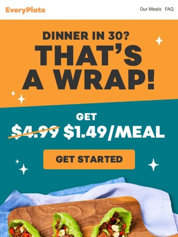 ⚡️Quick meal， major deal ($1.49/meal)
