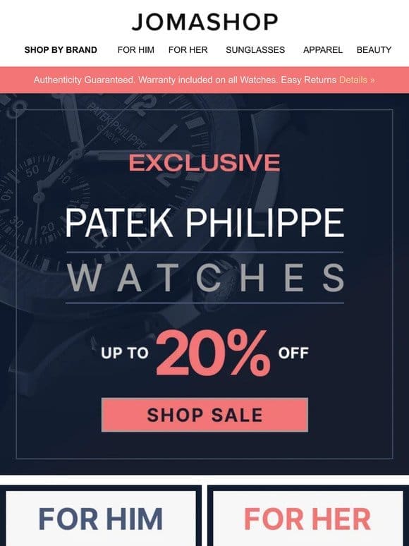 ⚫ PATEK PHILIPPE: For You!
