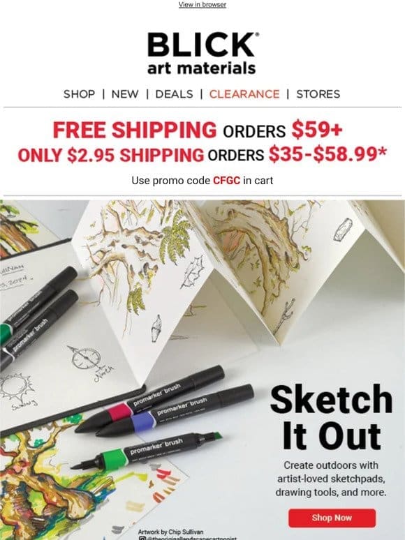 ✏️  Shop outdoor sketching essentials