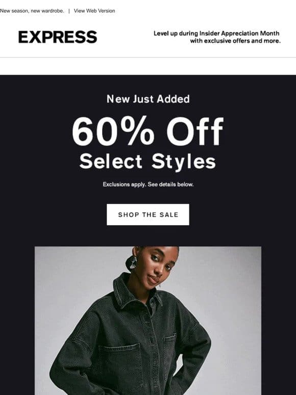 ✨ 60% OFF select styles ✨