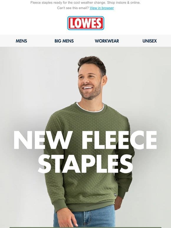 ✨ NEW Fleece Staples | Shop instore & online