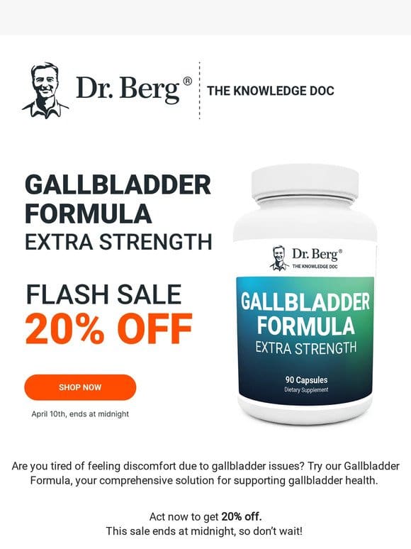 ❗SAVE 20% ❗ on Optimizing Your Gallbladder Health