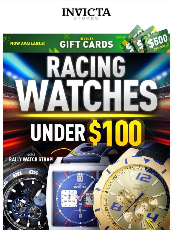 ️ Racing Watches UNDER $100