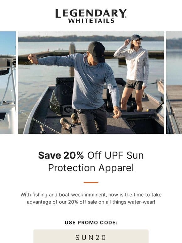 ， Don’t Miss Out! Save 20% on UPF Gear