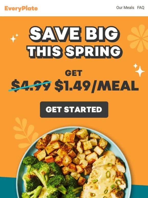 $1.49/meal | Spring into Savings