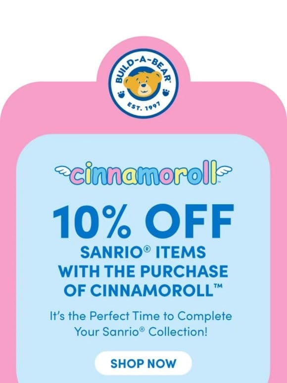 10% Off Sanrio? Items With Cinnamoroll? Purchase Online!