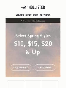 $10 and up styles is happening now! ?