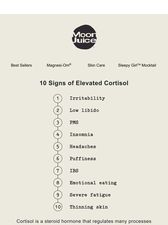 10 signs of elevated cortisol