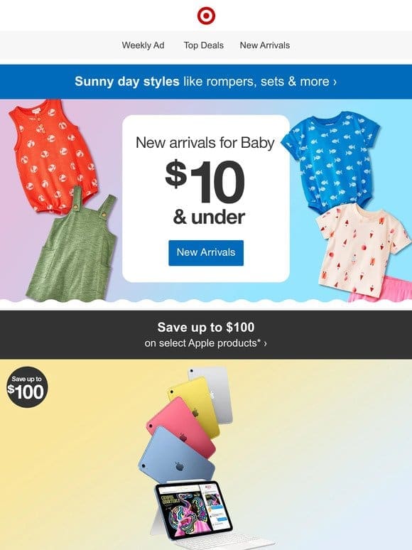 $10 & under: new， easy everyday baby outfits