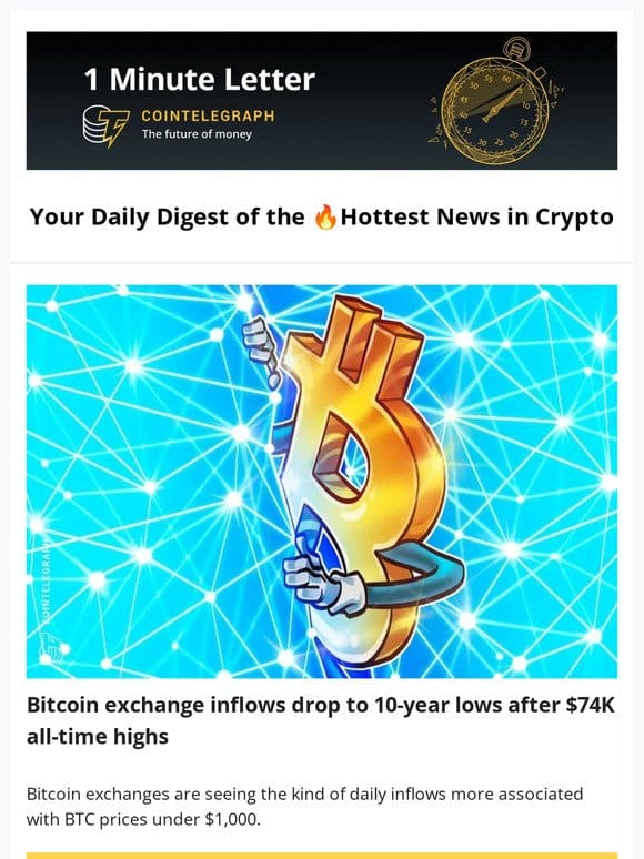 10 year low for Bitcoin exchanges， SEC  fights back， & other news