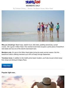 $129 & up—Hilton Head beach resort this spring & summer