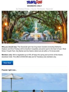$149-$199—Downtown Savannah hotel through September， 45% off