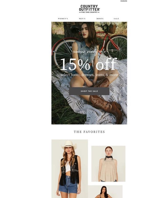 15% Off Select Styles Going On Now