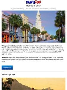 $169-$179—Historic heart-of-Charleston hotel w/$105 in perks