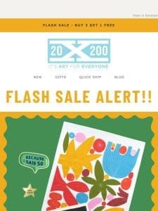 2 days only! Artist-Made Flash Sale.