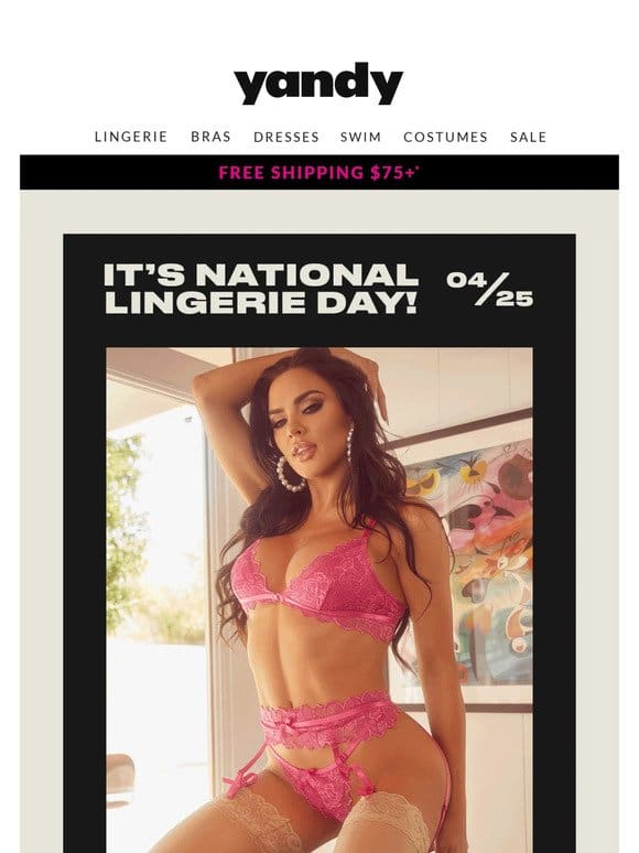 20% OFF Sitewide! ? Happy National Lingerie Day!