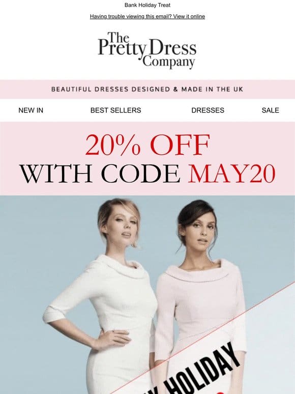 20% OFF with code MAY20