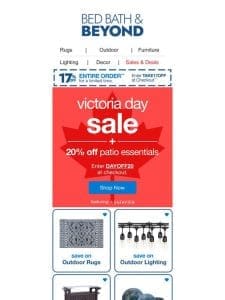 20% Off Patio Must-Haves for Victoria Day