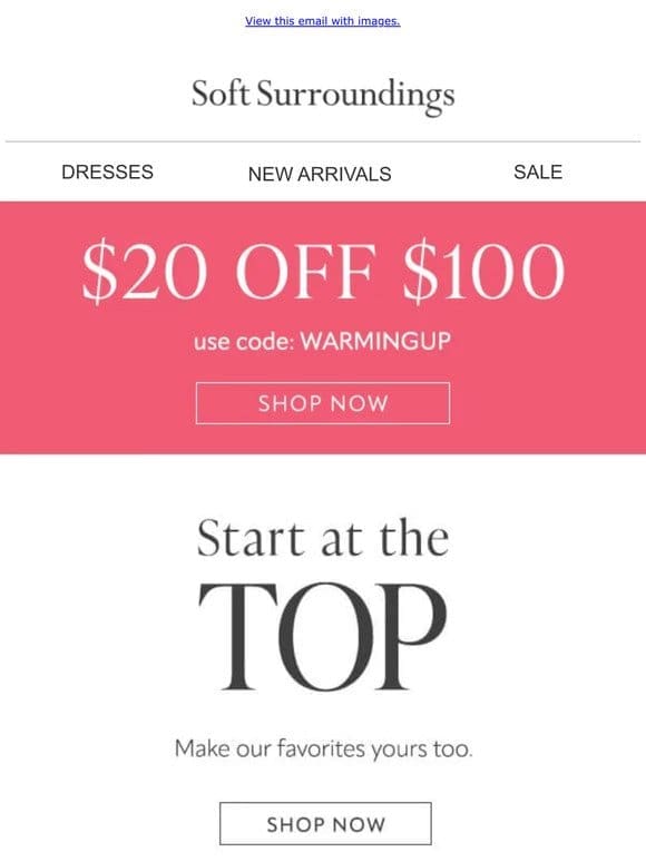 $20 Off Tops & More!