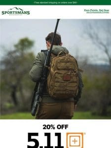 20% off 5.11 Tactical Gear