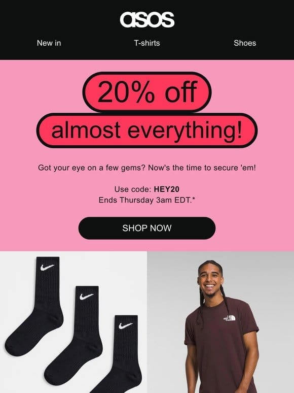 20% off almost everything!