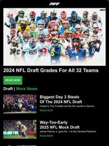 2024 NFL Draft Grades， Fantasy Winners/Losers， Dynasty Rankings