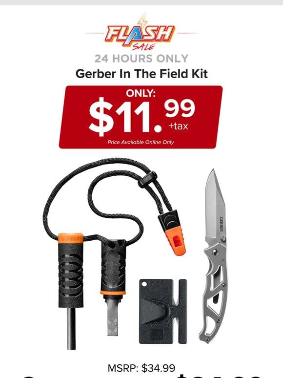 24 HOURS ONLY | GERBER FIELD KIT | FLASH SALE