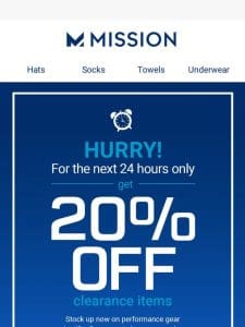 24-Hour Flash Sale: Save 20% on Clearance