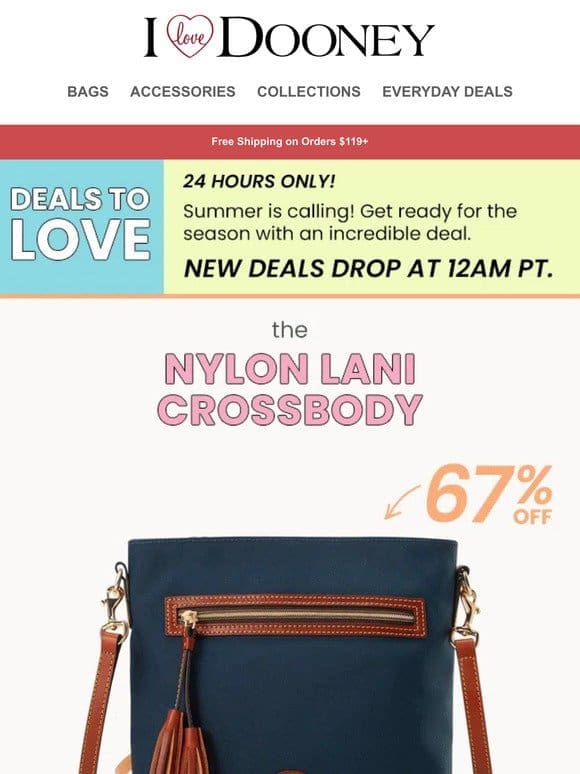 24 Hours To Save! This Nylon Crossbody Is Just $89.