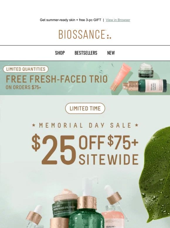 $25   OFF   SITEWIDE