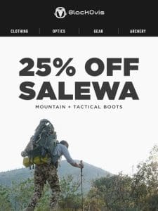 25% OFF Salewa Footwear [Now through 5/31]