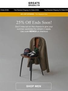 25% Off Ends Soon!