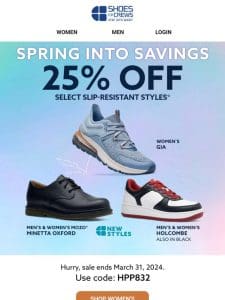 25% Off Spring Saving Ends Today.