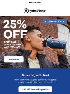 25% off Father’s Day gifts