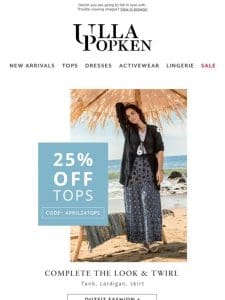 25% off TOPS all weekend long ?