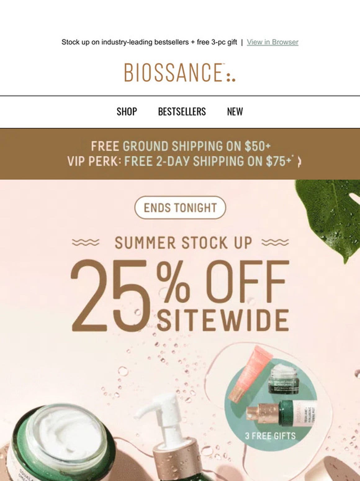 25% off sitewide ends TONIGHT