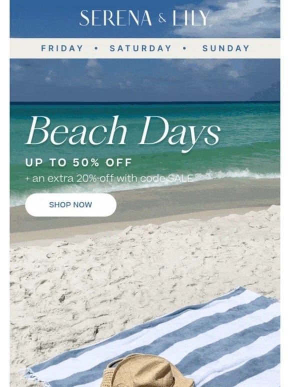 3 Days Only: Up to 50% Off Beach