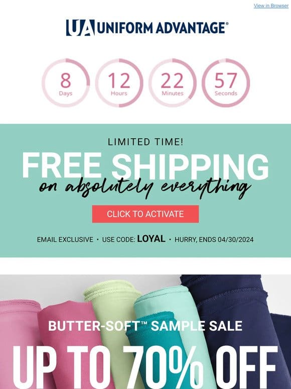 3 days left! EVERYTHING Butter-Soft on SALE!