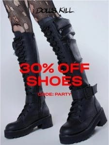 30% OFF ALL SHOES