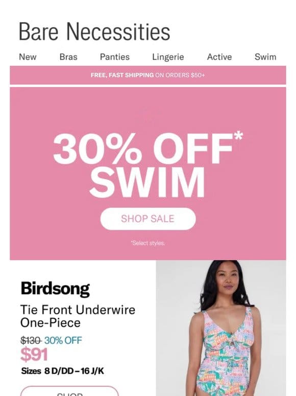 30% Off Swim Splash Sale Ends Tomorrow!